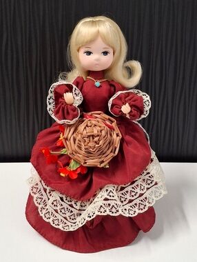 Vintage BRADLEY Doll Collectible Series  "Miss Turquoise" December Doll 8.5"